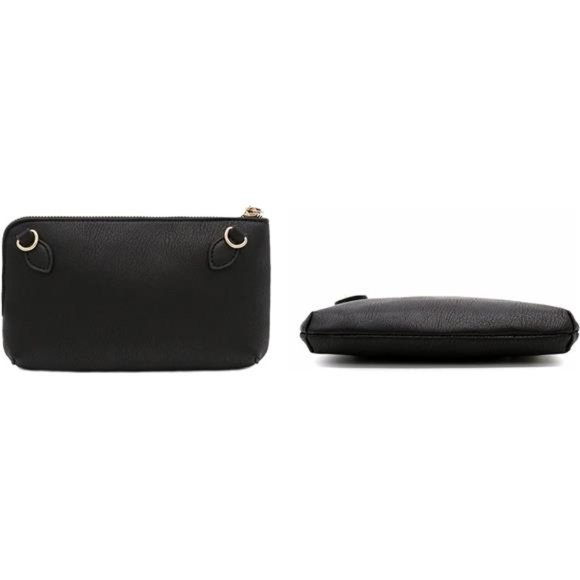 Women's Small Crossbody Bag Wristlet Clutch black - Picture 4 of 6